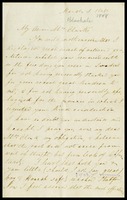 L.J. Blackale to his sister, Mrs. Clarke [Mary]