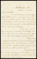 A.J. [Alfred] Clarke, in D.C., to his father, William, in N.Y.