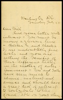Alfred [Clarke], in D.C., to his brother, Will