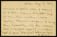 A.J.C. [Alfred Clarke], in Boston, to his brother, Will, in D.C.