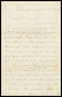E. [Elizabeth] Clarke, in D.C., to her husband, William, in N.Y. 