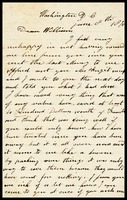E. [Elizabeth] Clarke, in D.C., to her husband, William, in N.Y.