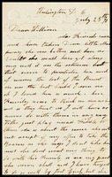 E. [Elizabeth] Clarke, in D.C., to her husband, William, in N.Y.