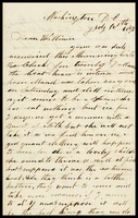 E. [Elizabeth] Clarke, in D.C., to her husband, William, in N.Y.