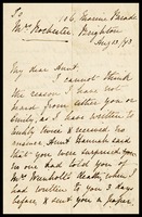 Emily, in Brighton, to her aunt, Mrs. Rochester