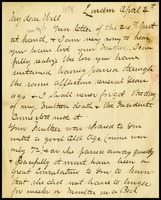 Charlie G. [C.F. Guyon], in London, to W.J.P. [Will] Clarke