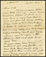 Charlie [C.F. Guyon], in London, to Will [Clarke]