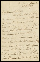 H.B. Groves to her Sister, [Elizabeth?]