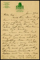 Hairy Mate [Charles Linkins], on Hotel Walton in Philadelphia notepaper, to Cap. [Will Clarke]