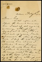 Charlie [Linkins], on Hotel Rennert in Baltimore notepaper, to Cap [Will Clarke]