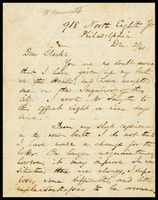 W. Bennett, in Philadelphia, to William Clarke