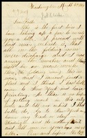 J.A. [John] Clarke, in D.C., to his father, William, in N.Y.