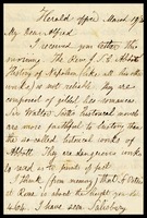 William Clarke, at Herald office in N.Y., to his son, Alfred, in D.C.