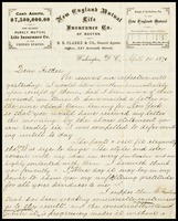 J.A. [John] Clarke, in D.C., to his father, William, in N.Y.