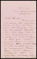 Will [Clarke], in N.Y., to Nobel Brutus [John or Alfred]