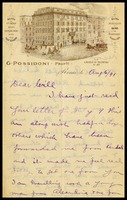 John Miller, on Hotel de Paris in Rome notepaper, to Will [Clarke]