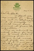 Stuart H. Edmunds, on Hotel Agnew in Atlantic City notepaper, to Mr. [Will] Clarke, 3/14/1903
