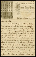 William Clarke, on Smith and McNell's Hotel and Dining Rooms in N.Y. note paper, to his son, John, in D.C.,