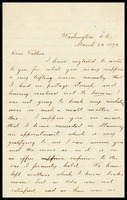 Willie [Will Clarke], in D.C., to his father, William, in N.Y.