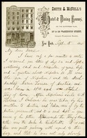 William Clarke, on McNell's Hotel note paper in N.Y., to The Dane [Alfred  Clarke], in D.C.