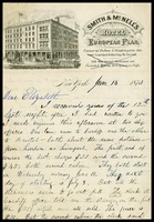 William Clarke, in N.Y., to his wife, Elizabeth, in D.C.