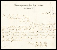 To J.L. Snowden from George C. Lee, 1872
