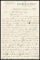 Letter from Jefferson Davis to McPherson, 1872