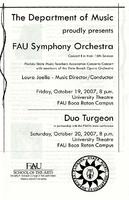 FAU Symphony Orchestra - October 2007