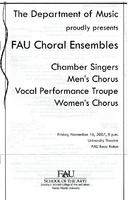 FAU Choral Ensembles - November 2007