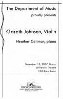 Gareth Johnson (Violin) - December 2007