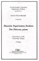 Recital by Mauricio Leguizamon - November 2008