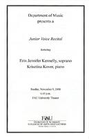 Recital by Erin Jennifer Kennelly (soprano) - November 2008