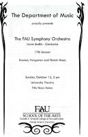 The FAU Symphony Orchestra - October 2008