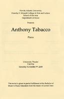 Recital by Anthony Tabacco (Piano) - Nov. 2008