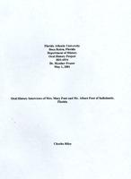 Interview with Mary and Albert Pont – ca. 2001