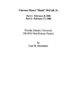 Interview with Clarence Henry “Hank” McCall, Jr. – ca. 2006