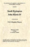 Recital by Sandi Bruington and John Harris conducting the FAU Chamber Players - March 2009