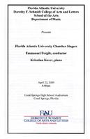 FAU Chamber Singers - April 2009