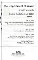 FAU Spring Music Festival 2008, Jazz Rats Big Band - April 2008