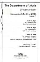 FAU Spring Music Festival 2008: FAU Symphony Band - April 2008