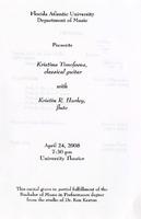 Recital by Kristina Timofeeva (Classical Guitar) - April 2008