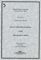 Recital by Juan Mansilla (Baritone) - Spring 2010