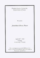 Recital by Jonathan Glenn (Piano) - Spring 2010
