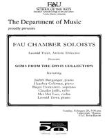 FAU Chamber Soloists: Gems from the Davis Collection - Spring 2011