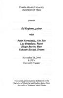 Ed Regisme Guitar Recital November 2008