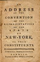 An address of the Convention of the Representatives of the state of New-York to their constituents.