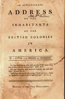 An affectionate address to the inhabitants of the British colonies in America.