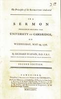 The principles of the revolution vindicated : in a sermon preached before the University of Cambridge, on Wednesday, May 29, 1776.
