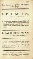 Divine judgments upon tyrants: and compassion to the oppressed. : a sermon, preached at Lexington, April 20th, 1778. In commemoration of the murderous war and rapine, inhumanly perpetrated, by two brigades of British troops, in that town and neighbourhood