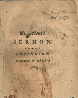 The evil designs of men made subservient by God to the public good, particularly illustrated in the rise, progress and conclusion of the American war. : a sermon preached at Lexington, on the nineteenth of April, 1783, being the anniversary of the commenc